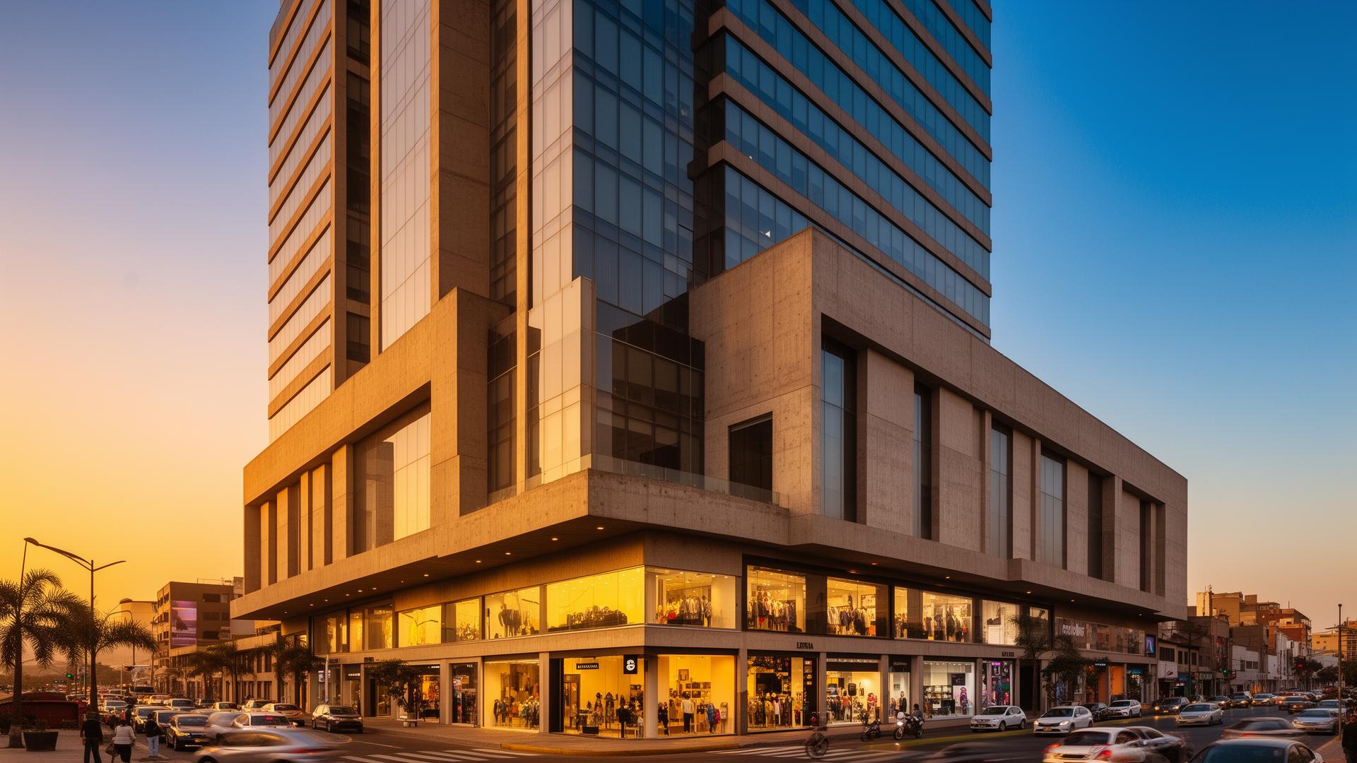 Edificio comercial moderno en Perú